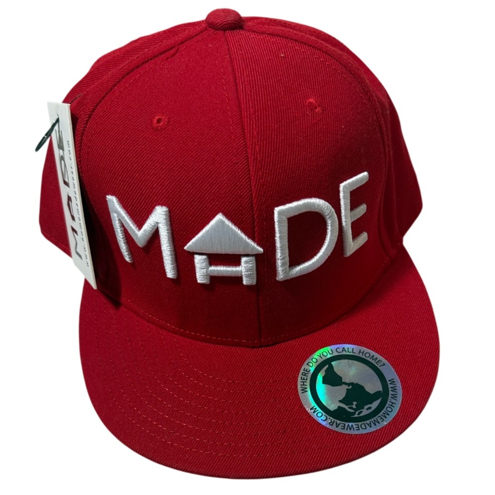 Red MADE Snapback Hat